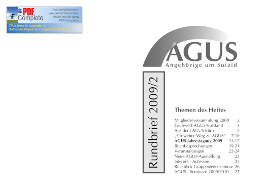 Rundbrief 2009-2